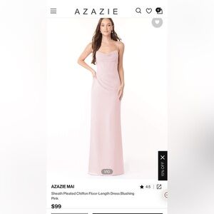 Azazie blushing pink Dress
